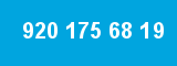 920 175 68 19 920 175 68 19